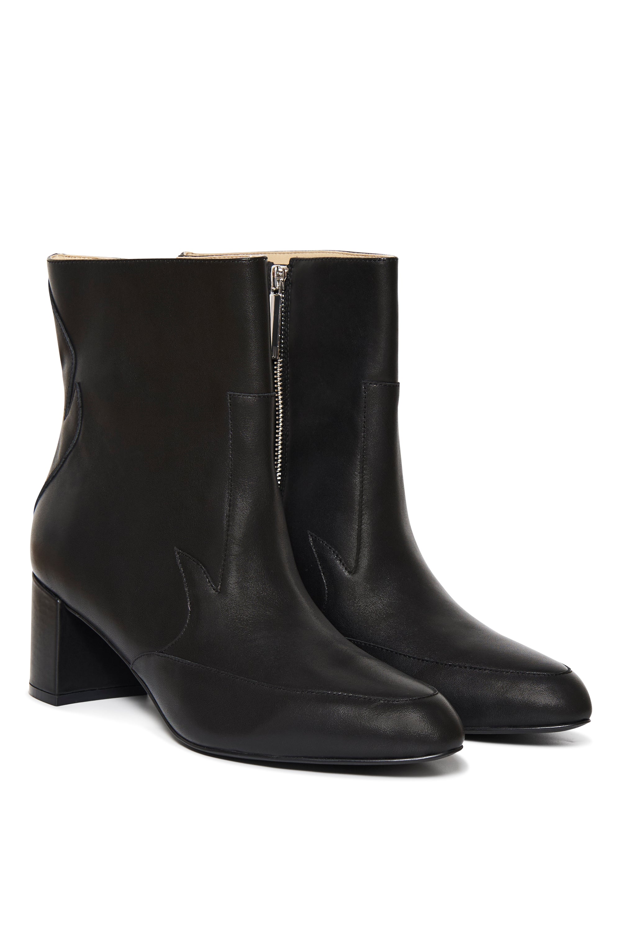 Black Nappa Flame Ankle Boot